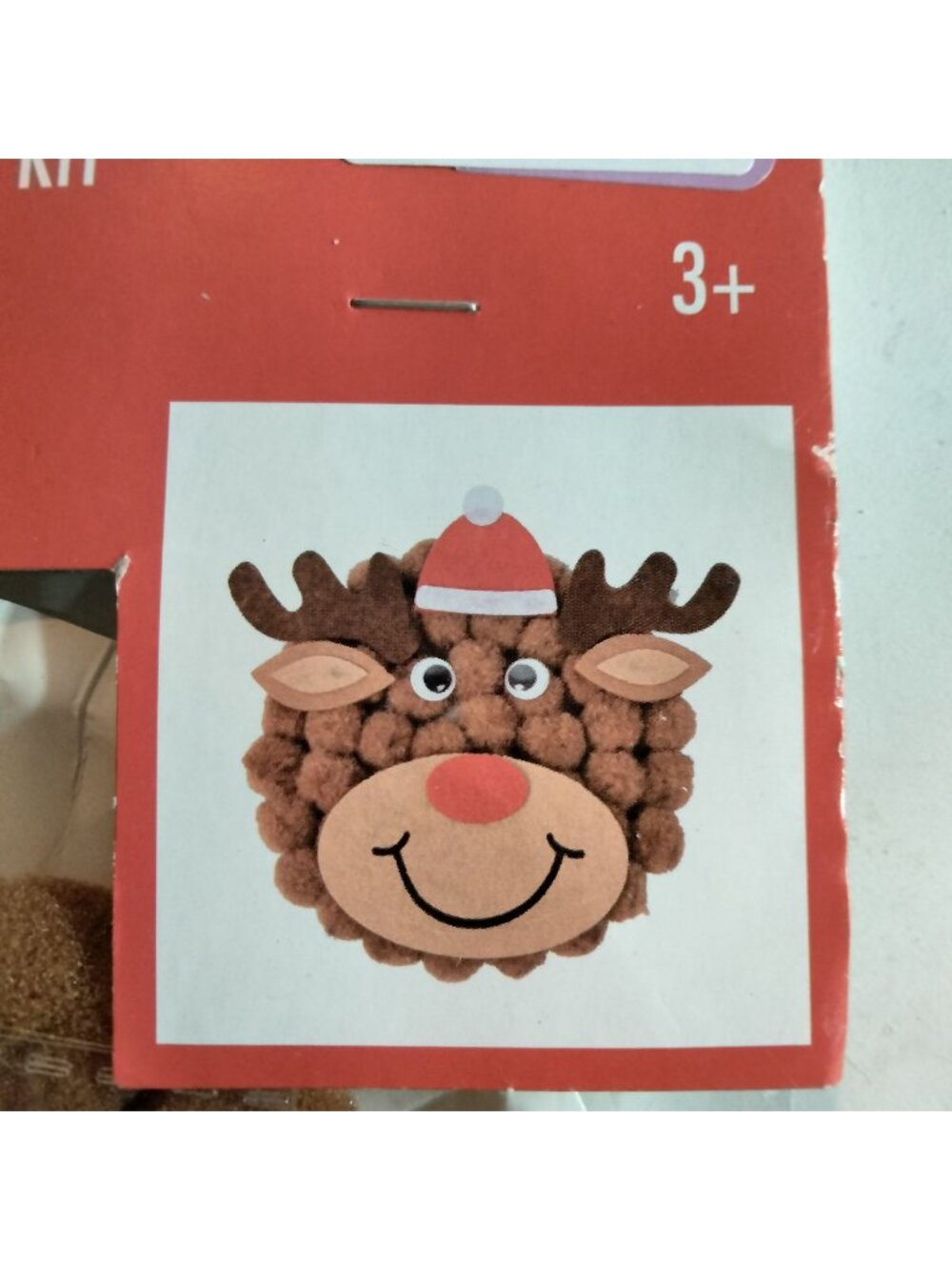 Christmas House Pom Pom Kid Craft Kit Rudolph Reindeer